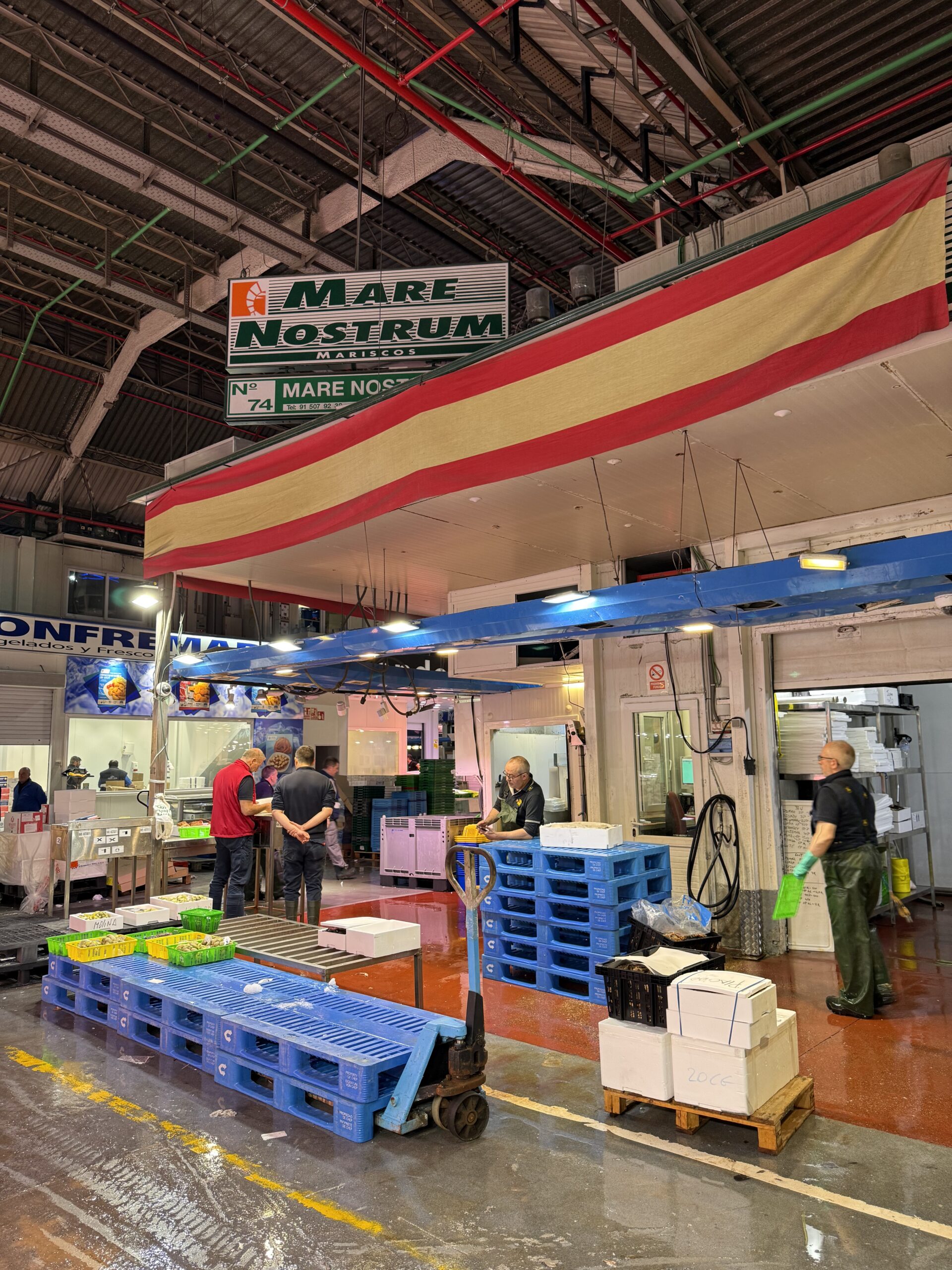 Instalaciones para conservación y preparación de marisco